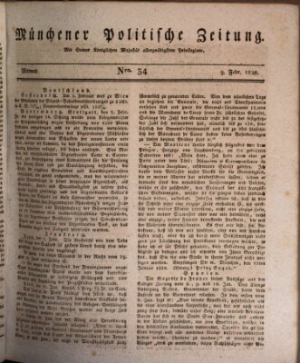 Münchener politische Zeitung (Süddeutsche Presse) Mittwoch 9. Februar 1820