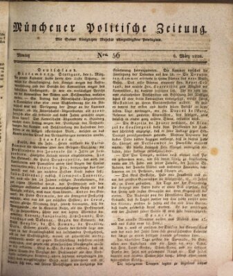 Münchener politische Zeitung (Süddeutsche Presse) Montag 6. März 1820