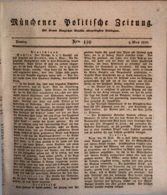 Münchener politische Zeitung (Süddeutsche Presse) Dienstag 9. Mai 1820