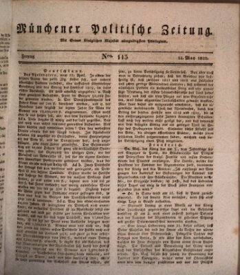 Münchener politische Zeitung (Süddeutsche Presse) Freitag 12. Mai 1820