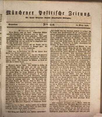 Münchener politische Zeitung (Süddeutsche Presse) Samstag 13. Mai 1820