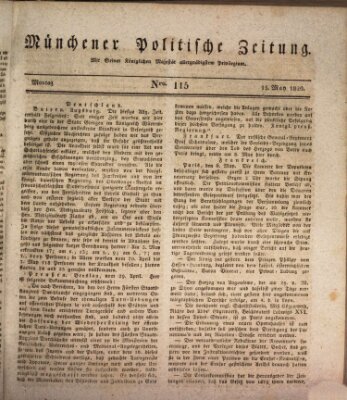 Münchener politische Zeitung (Süddeutsche Presse) Montag 15. Mai 1820