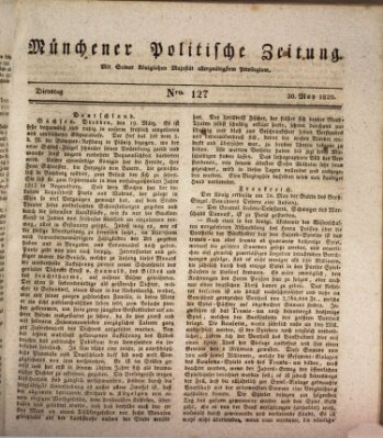 Münchener politische Zeitung (Süddeutsche Presse) Dienstag 30. Mai 1820