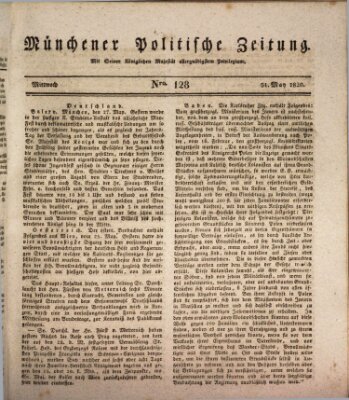 Münchener politische Zeitung (Süddeutsche Presse) Mittwoch 31. Mai 1820