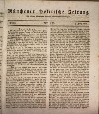 Münchener politische Zeitung (Süddeutsche Presse) Freitag 9. Juni 1820