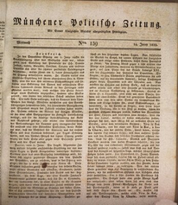 Münchener politische Zeitung (Süddeutsche Presse) Mittwoch 14. Juni 1820