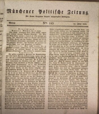 Münchener politische Zeitung (Süddeutsche Presse) Montag 19. Juni 1820