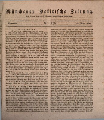 Münchener politische Zeitung (Süddeutsche Presse) Samstag 28. Oktober 1820