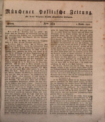 Münchener politische Zeitung (Süddeutsche Presse) Freitag 3. November 1820