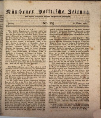 Münchener politische Zeitung (Süddeutsche Presse) Freitag 24. November 1820