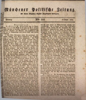 Münchener politische Zeitung (Süddeutsche Presse) Dienstag 26. Dezember 1820