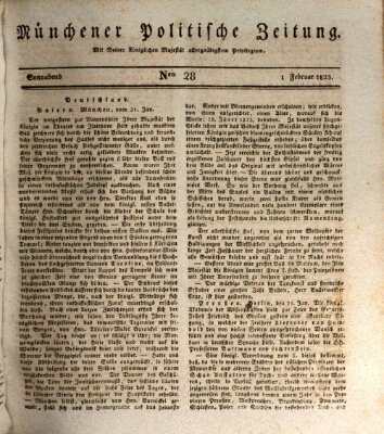 Münchener politische Zeitung (Süddeutsche Presse) Samstag 1. Februar 1823
