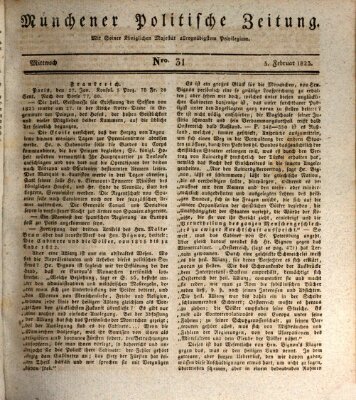 Münchener politische Zeitung (Süddeutsche Presse) Mittwoch 5. Februar 1823