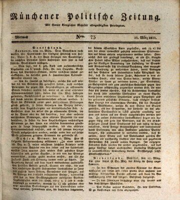 Münchener politische Zeitung (Süddeutsche Presse) Mittwoch 26. März 1823