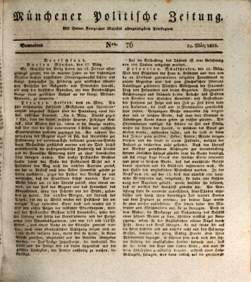 Münchener politische Zeitung (Süddeutsche Presse) Samstag 29. März 1823