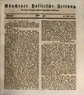 Münchener politische Zeitung (Süddeutsche Presse) Mittwoch 23. April 1823