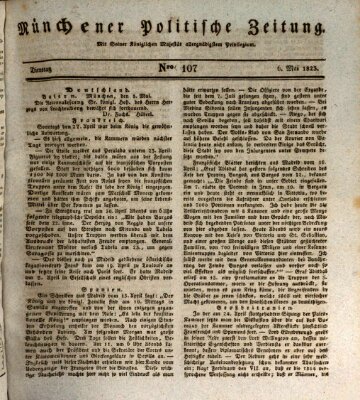 Münchener politische Zeitung (Süddeutsche Presse) Dienstag 6. Mai 1823