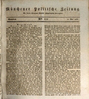 Münchener politische Zeitung (Süddeutsche Presse) Samstag 10. Mai 1823