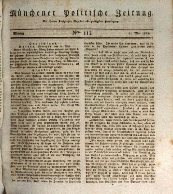 Münchener politische Zeitung (Süddeutsche Presse) Montag 12. Mai 1823