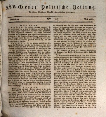 Münchener politische Zeitung (Süddeutsche Presse) Donnerstag 22. Mai 1823