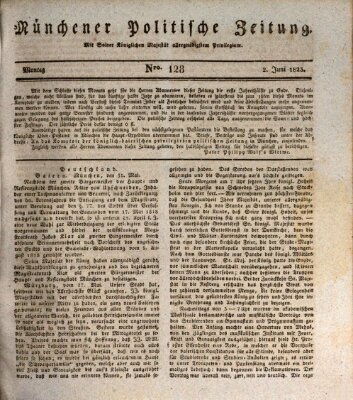 Münchener politische Zeitung (Süddeutsche Presse) Montag 2. Juni 1823