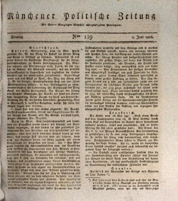 Münchener politische Zeitung (Süddeutsche Presse) Dienstag 3. Juni 1823