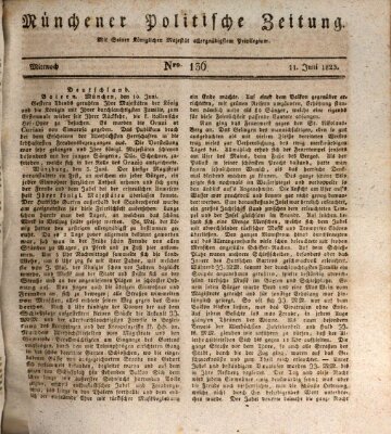 Münchener politische Zeitung (Süddeutsche Presse) Mittwoch 11. Juni 1823