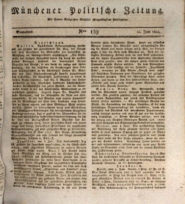 Münchener politische Zeitung (Süddeutsche Presse) Samstag 14. Juni 1823