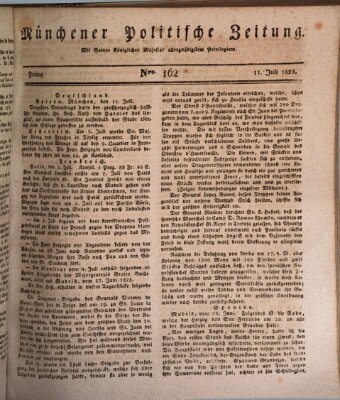 Münchener politische Zeitung (Süddeutsche Presse) Freitag 11. Juli 1823