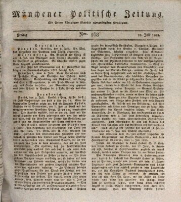 Münchener politische Zeitung (Süddeutsche Presse) Freitag 18. Juli 1823