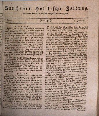 Münchener politische Zeitung (Süddeutsche Presse) Montag 28. Juli 1823