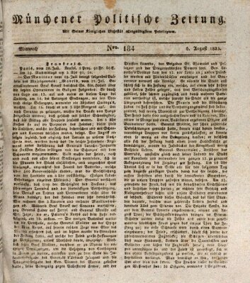 Münchener politische Zeitung (Süddeutsche Presse) Mittwoch 6. August 1823