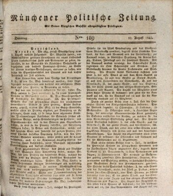 Münchener politische Zeitung (Süddeutsche Presse) Dienstag 12. August 1823