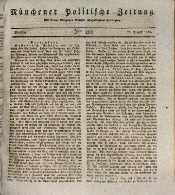 Münchener politische Zeitung (Süddeutsche Presse) Dienstag 26. August 1823