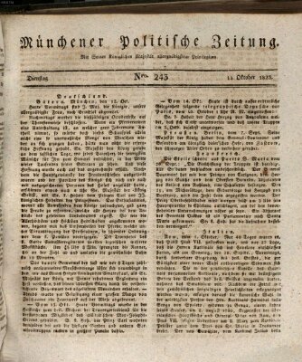 Münchener politische Zeitung (Süddeutsche Presse) Dienstag 14. Oktober 1823