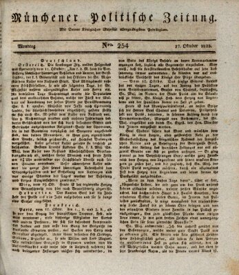 Münchener politische Zeitung (Süddeutsche Presse) Montag 27. Oktober 1823