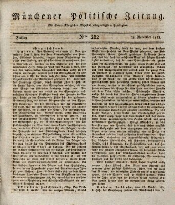 Münchener politische Zeitung (Süddeutsche Presse) Freitag 28. November 1823