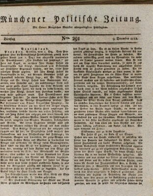 Münchener politische Zeitung (Süddeutsche Presse) Dienstag 9. Dezember 1823