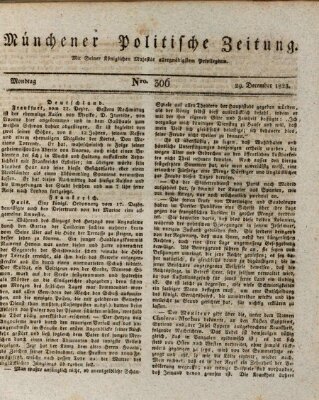 Münchener politische Zeitung (Süddeutsche Presse) Montag 29. Dezember 1823