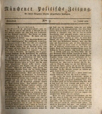 Münchener politische Zeitung (Süddeutsche Presse) Samstag 10. Januar 1824