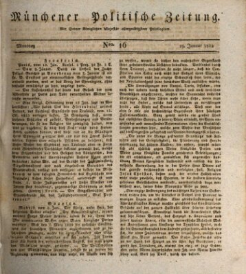 Münchener politische Zeitung (Süddeutsche Presse) Montag 19. Januar 1824