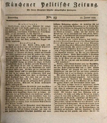 Münchener politische Zeitung (Süddeutsche Presse) Donnerstag 22. Januar 1824