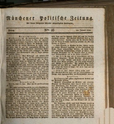 Münchener politische Zeitung (Süddeutsche Presse) Freitag 30. Januar 1824