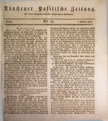 Münchener politische Zeitung (Süddeutsche Presse) Freitag 6. Februar 1824