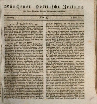 Münchener politische Zeitung (Süddeutsche Presse) Montag 1. März 1824