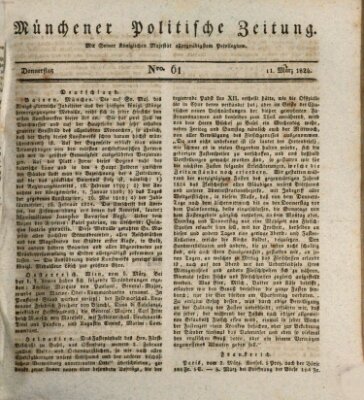 Münchener politische Zeitung (Süddeutsche Presse) Donnerstag 11. März 1824