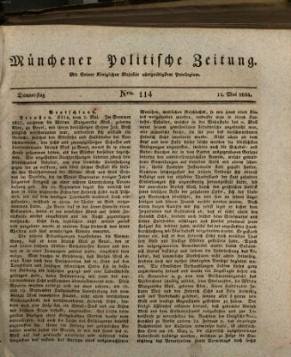 Münchener politische Zeitung (Süddeutsche Presse) Donnerstag 13. Mai 1824