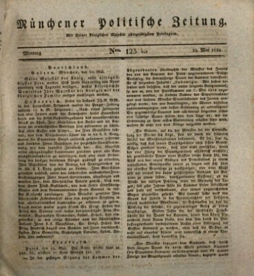 Münchener politische Zeitung (Süddeutsche Presse) Montag 24. Mai 1824