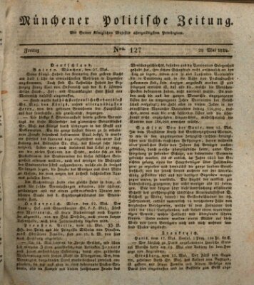 Münchener politische Zeitung (Süddeutsche Presse) Freitag 28. Mai 1824