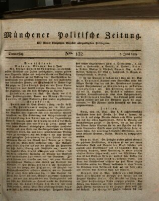 Münchener politische Zeitung (Süddeutsche Presse) Donnerstag 3. Juni 1824